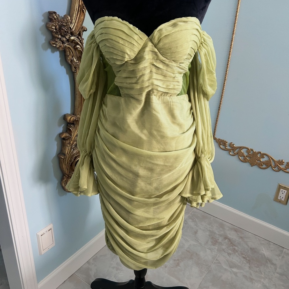 Chic Lime Long Sleeve Dress